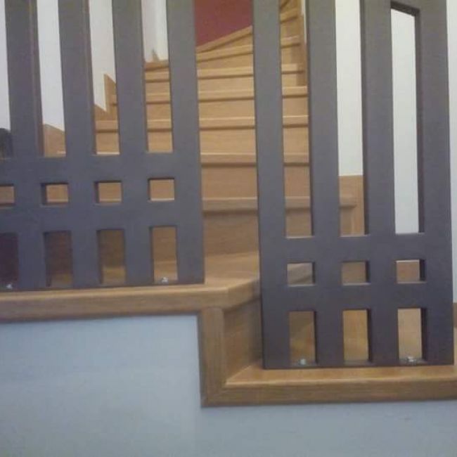semi solid wood construction of stairs